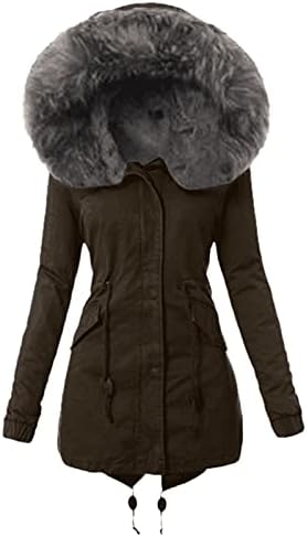 Zimska škola Elegantna ručna odjeća za žene dugačka dugačka s džepovima s kapuljačom od puhara jakna od vjetra.