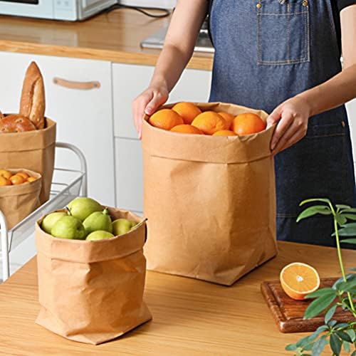 Cabilock poklon vrećica Organizator za skladištenje 2pcs kraft papir za skladištenje torba hladnjak voćna torba za povrće za višekratnu