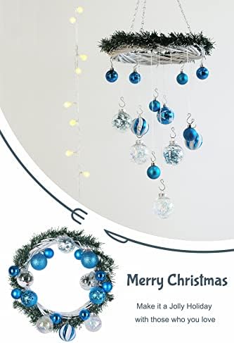 Poshlr božićni kuglični ukrasi set od 145 pca, s okruglim ukrasima, stablom Topper, jasnim kuglicama i još mnogo toga, najbolje ideje