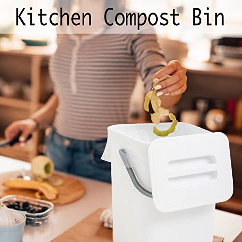 Kompost kante za zatvorenu kuhinju, lalastar viseće male kante za smeće s poklopcem ispod sudopera za kuhinju, kantu za otpad od hrane