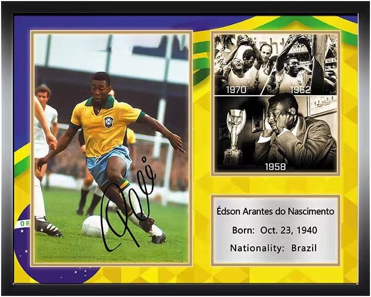 Brazil Pele potpisan Poster Reprint Autograph Fotografija slika uokvirena zaslon ukrasi darovi Memorabilia