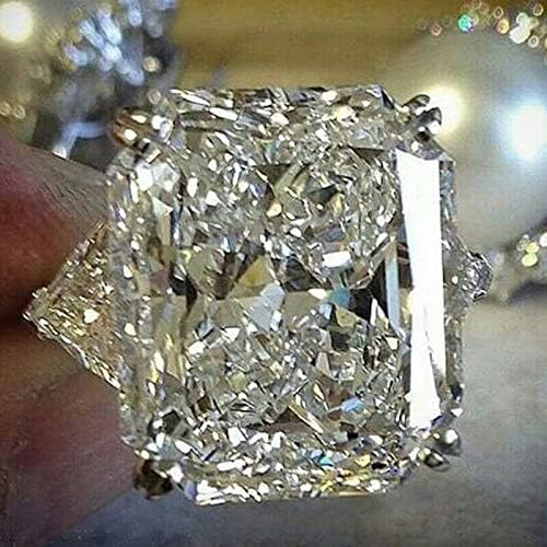 Ogromni bijeli safirni dragulji veličine 6-10 925 srebrnih prstenova za zaručnički nakit