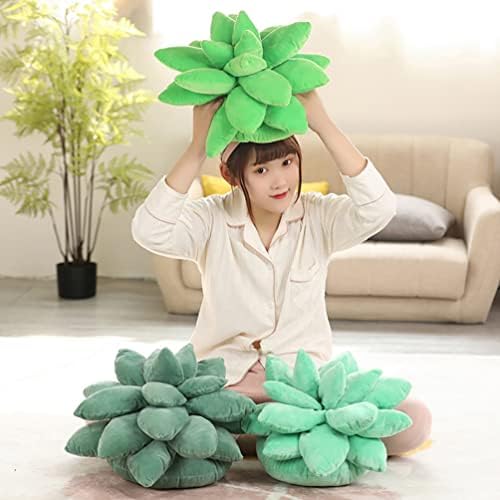 Veemoon biljke dekor 3d sukulents jastuk plišani slatki list plišani jastuk biljka u obliku jastuka u obliku jastuka ukrasni punjeni