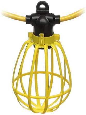 100-metarski žuti žuti komercijalni izvođač 10 utičnice plastične kavezne lampice