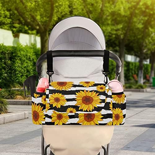 Zauya Suncokret Ljetni organizator cvjetnih kolica s 2 šalice držača, otpornim na abraziju i izdržljivih, podesivih i uklonjivih naramenica