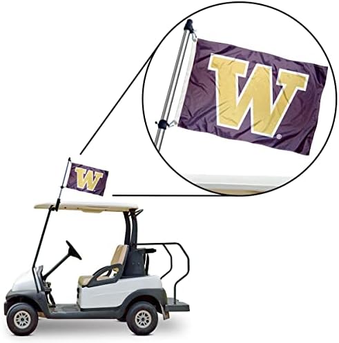 Washington Huskyes golf kolica zastava i montiranje montira za zastave set