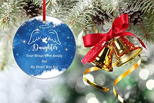 Gubitak Ornament voljene kćeri u znak sjećanja na kćer božićni ukras Vaše su krila bila spremna ukras 2021. Dekoracija božićnog drvca