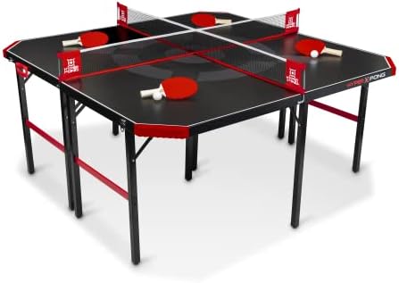 Preklopivi stolni teniski stolovi - Penn 6'x3 'Spakirani prostor i četveronožni ping stolovi za ping pong - 10 -minutni jednostavni