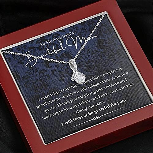 Kartica s porukama, ručno izrađena ogrlica- Personalizirani poklon Petit vrpca, dečki poklon Maj Majčin dan na kartici, poklon za ogrlicu
