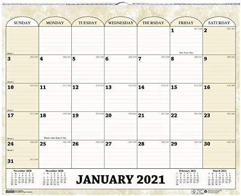 Kuća Doolittle 2021 Mjesečni zidni kalendar, mramor, 14,8 x 12 inča, siječanj - prosinac