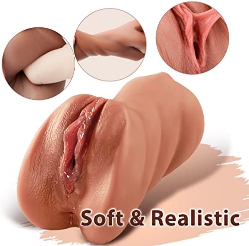 3 u 1 džepna maca muški masturbatori s živopisnim licem, seksualna lutka s realističnim teksturiranim ustima vagina i uski anus, masturbator