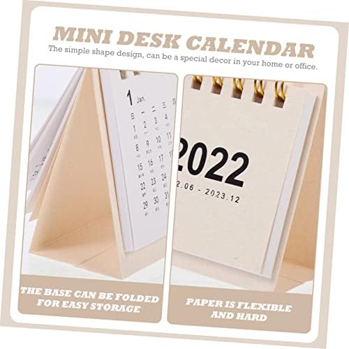 Tofficu 5pcs 2023 Mini stol kalendar prijenosni uredski stol prijenosni stol prijenosni stol dnevni planer kalendar kalendara radne