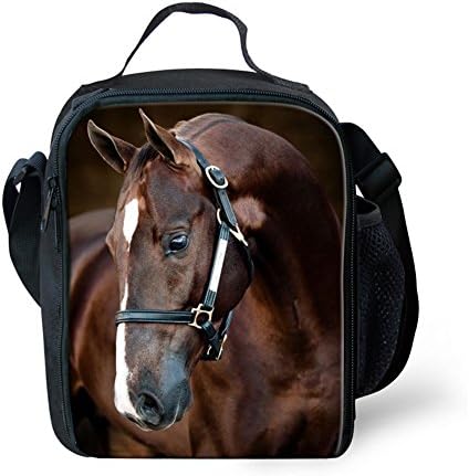 Ideja za zagrljaj uvrijeđena torba za ručak s printom konja, termalne kutije za ručak, hladnjače, spremnik za hranu za školski rad