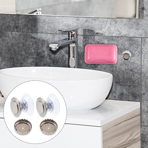 2 kompleta za kupaonicu - ljepljivi zid za sapun, obloge za odvod, čelični stalak za usisavanje: za posuđe, kadu, sudoper, bez držača,