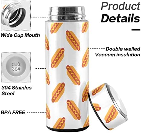 Cataku američka boca s hot -dog boca izolirana 16 oz nehrđajući čelik tikvica boca za kavu za kavu pij pij za višekratnu upotrebu širokih