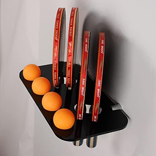 Wanlian ping pong držač za veslanje ping pong za skladištenje zidni nosač akrilni ping pong vesla za odlaganje zida stalak za kuglice