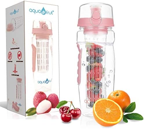 Aquafrut 32 oz infuser boca s voćem s voćnim infuzijom Sportske boce s voćnim voćem - okretni poklopac s pićim izljevom, Propusnom