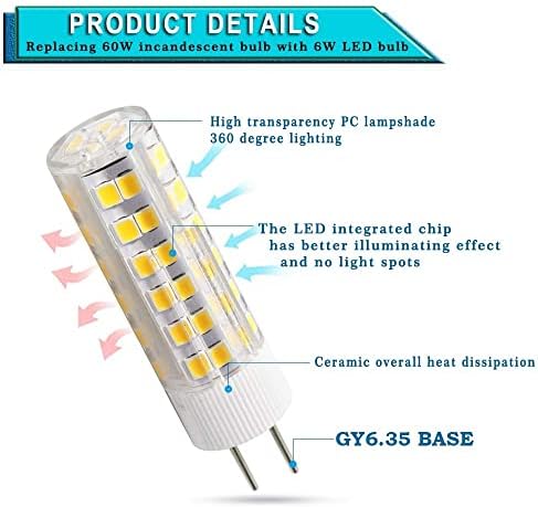 LED svjetiljka od 96. 35 snage 6 vata 120V topla bijela 3000K prigušiva, koristi se za stolne svjetiljke, kristalnu svjetiljku, luster,
