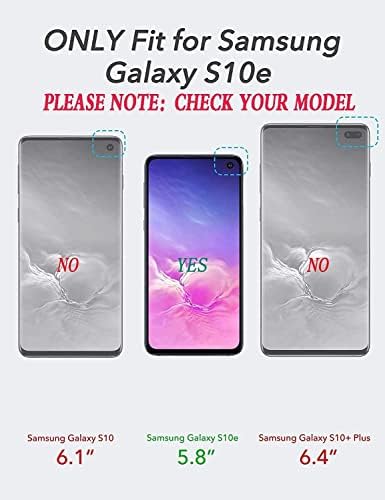 HONG-AMY za slučaj Galaxy S10E, slučaj Samsung Galaxy S10E s 2 PCS nano eksplozijskim filmom, 3 u 1 slučaj zaštite od teške zaštite