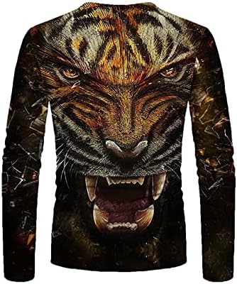 Majice za muškarce s tigrovim printom, majica s divljim životinjskim licem, majice kratkih rukava s grafičkim uzorkom-novo, modne majice,