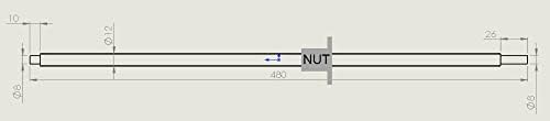 Kuglični vijak od 91204 do 480 do s jednom kugličnom maticom od 91204 za CNC obradu duljina se može prilagoditi pojedinačno