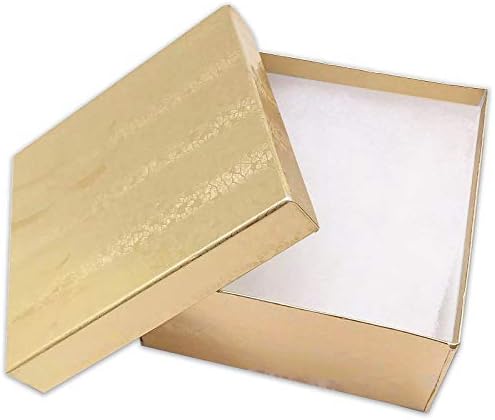 Poklon kutija za nakit od kartona od 100 pakiranja od kartona od pamuka 34-zlatna folija