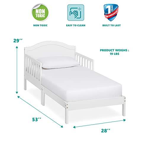 Dječji krevetić u bijeloj boji, certificiran u boji, u boji, dizajn od poda do stropa, netoksična završna obrada, Zaštitna ograda,