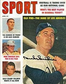 Duke Snider s autogramom / potpisani sportski časopis Travanj 1960.