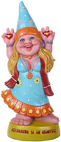 Pacifički poklon softver hippie lady gnome vrtlarstvo je Groovey Garden Gnome kip 12h