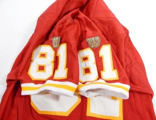 1996. Kansas City Chiefs Chris Penn 81 Igra je koristio Red Jersey 40 DP32082 - Nepotpisana NFL igra korištena dresova