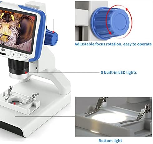 Digitalni mikroskop od 5 inča s 5-inčnim zaslonom, video mikroskop elektronski mikroskop je alat za znanstvenu biologiju