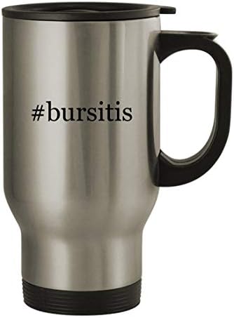 Knick Knack Pokloni Bursis - 14oz hashtag od nehrđajućeg čelika šalica za kavu, srebro
