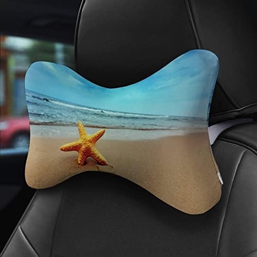 Seaside Starfish AUTO DILOK VOCA od 2 jastuka za glavu za glavu u obliku kostiju Jastuk za glavu za glavu za putnički automobil ukrasan