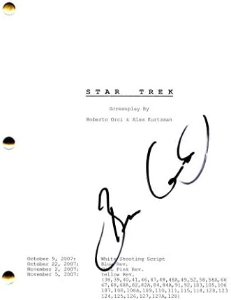 Bruce Greenwood potpisao autogram - scenarij Star Trek Full Film - Chris Pine, Eric Bana, JJ Abrams, John Cho, Simon Pegg, Zachary