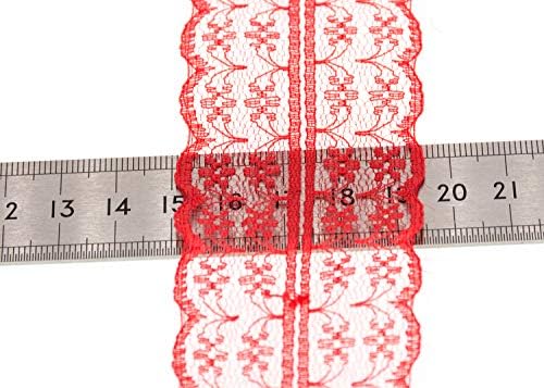 ATRBB 25 metara 1-3/4 inča široke kolute od čipke, cvjetni uzorak šarena čipkasta tkanina za omotavanje poklona i svadbene vjenčane