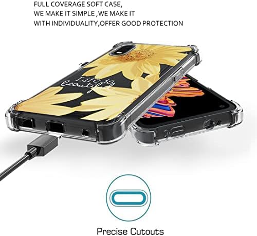 Osophter za Samsung Galaxy Xcover Pro Clear Prozirni prozirni ojačani uglovi TPU Fleksibilni poklopac mobitela za apsorpciju za Samsung