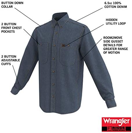 Wrangler riggs radna odjeća muški trupca Twill Workshite