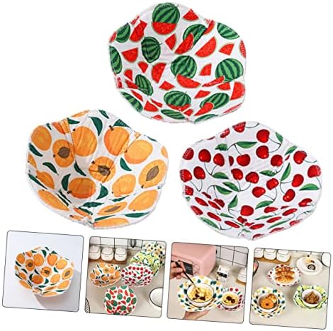 Upkoch Bowl Ugodni 3PCS Sigurni jastučići Izolirani kuhinjski poklopci Strething Rezanci voćna jela za izolaciju s pločama Svježi uređaji