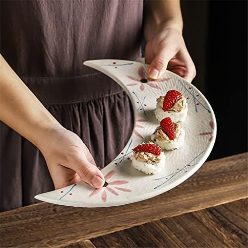 n/a 12 inčni mjesečev tanjur keramički porculanski sushi tanjuri japanska jela za jelo za jelo za ukrašavanje jela za ukrašavanje jela