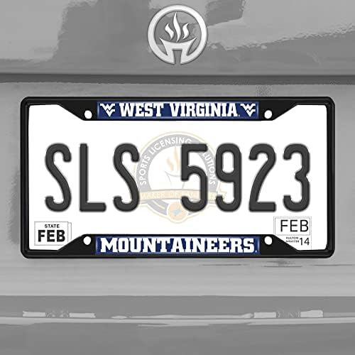 Fanmats 31291 West Virginia Mountaineers Metal Refficer Okvir crna završna obrada