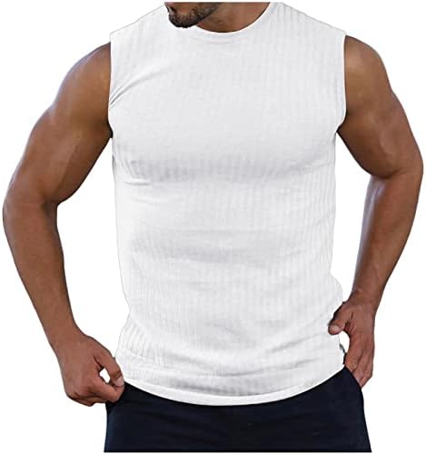 BMISEGM Ljetne predimenzionirane majice za muškarce Ljetne vertikalne pruge Čvrsta boja Okrugli vrat Sportske majice za rastezanje