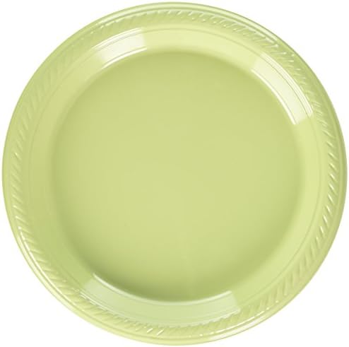 Big Party Pack Leaf Zeleni plastični tanjuri | 7 | Pakovanje od 50 | Opskrba stranke