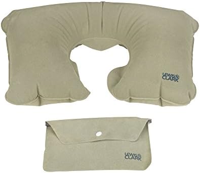 Lewis N. Clark Originalni jastuk na napuhavanje vrata, vodootporni jastuk za vrat za podršku na vratu na plaži, bazen + aerodromska