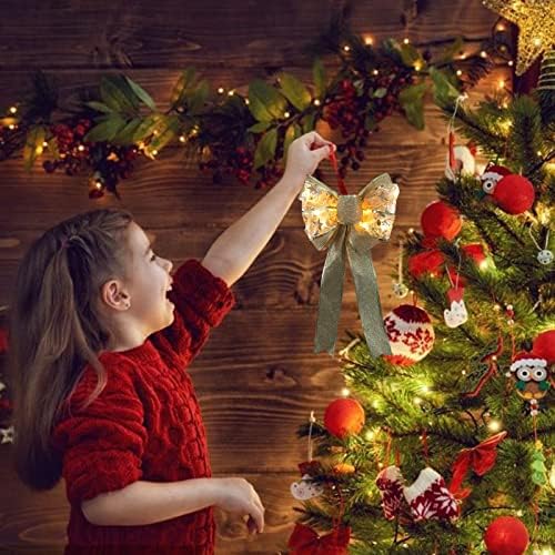 Svjetlo hvatač kristalni božićni ukras poklon stablo luk luk stablo 1pc LED ukrasi ukrasi božićni vijenci užareni dekor doma