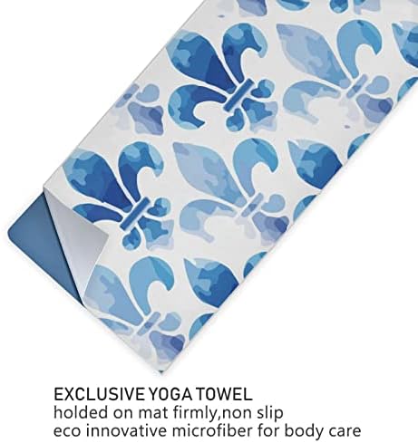 Auguststern joga pokrivač fleur-de-lis-blue-mora joga ručnika ručnik za ručnik