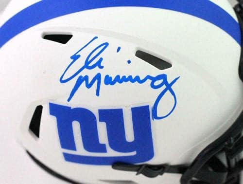 Mini kaciga s autogramom Eli Manning-fanatici s plavim NFL Mini kacigama s autogramom