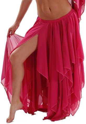 Miss Belly Dance Womens Full Sheer Chifon 13 suknja s bočnom kukom -SKC02 Jedna veličina