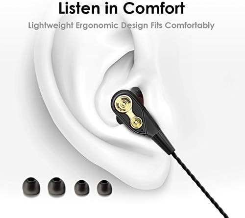 Tecno Wired Earbuds s mikrofonom za računalo, slušalice ožičene s kontrolom glasnoće mikrofona ， moćni bas, visoka vjernost, slušalice
