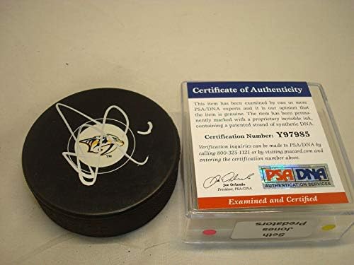 Seth Jones potpisao je hokejaški pak Nashville Predators s autogramom od 1 do 1 do NHL pakova s autogramom