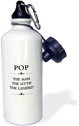 3Drose Pop the Man the mit The Legend Sportska boca vode, 21 oz, bijela